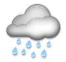 Cloud With Rain Emoji on LG Phones