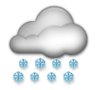 Cloud With Snow Emoji on LG Phones