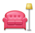 Sofá y lámpara Emoji LG
