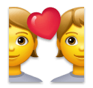 Couple With Heart Emoji on LG Phones