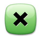 Cross Mark Button Emoji on LG Phones