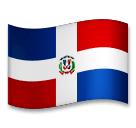 Flagge der Dominikanischen Republik Emoji LG