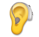 🦻 Orelha com aparelho auditivo Emoji nos LG