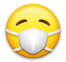 Face With Medical Mask Emoji on LG Phones