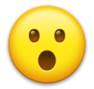 😮 Überraschtes Gesicht mit geöffnetem Mund Emoji auf LG