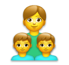 👨‍👦‍👦 Familia con un padre y dos hijos Emoji en LG