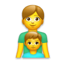 👨‍👦 Familia con un padre y un hijo Emoji en LG