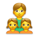 👨‍👧‍👧 Familia con un padre y dos hijas Emoji en LG