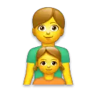 👨‍👧 Familia con un padre y una hija Emoji en LG