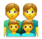 Family: Man, Man, Boy, Boy Emoji on LG Phones