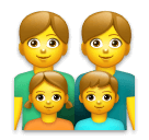 Familie mit zwei Vätern, Sohn und Tochter Emoji LG