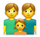 Family: Man, Man, Girl Emoji on LG Phones