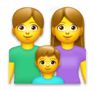 👨‍👩‍👦 Familia con una madre, un padre y un hijo Emoji en LG