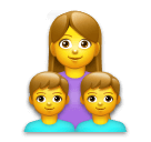 👩‍👦‍👦 Famiglia con madre e due figli Emoji su LG