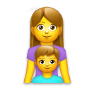 👩‍👦 Familia con una madre y un hijo Emoji en LG