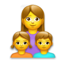 👩‍👧‍👦 Família composta por mãe, filho e filha Emoji nos LG