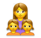 👩‍👧‍👧 Famiglia con madre e due figlie Emoji su LG