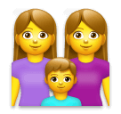 👩‍👩‍👦 Familie mit zwei Müttern und Sohn Emoji auf LG
