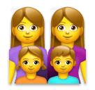 👩‍👩‍👧‍👦 Familie mit zwei Müttern, Sohn und Tochter Emoji auf LG