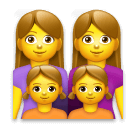 👩‍👩‍👧‍👧 Famiglia con due madri e due figlie Emoji su LG