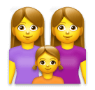 👩‍👩‍👧 Familie mit zwei Müttern und Tochter Emoji auf LG