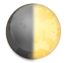 Luna en cuarto creciente Emoji LG