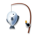 Canna da pesca con pesce Emoji LG