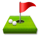 Trou de golf avec drapeau on LG