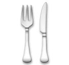 🍴 Cuchillo y tenedor Emoji en LG