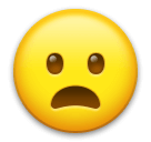 😦 Wajah Mengerutkan Kening Dengan Mulut Terbuka Emoji Di Ponsel Lg