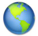 🌎 Globo terrestre con il continente americano Emoji su LG