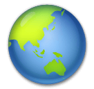 🌏 Globus mit Asien und Australien Emoji auf LG