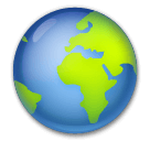 Globe Showing Europe-Africa Emoji on LG Phones