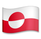 Флаг Гренландии Эмодзи на телефонах LG
