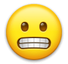 😬 Cara de desagrado mostrando os dentes Emoji nos LG