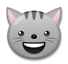 Grinning Cat Emoji on LG Phones