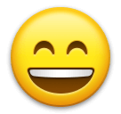 Grinsendes Gesicht mit zusammen­gekniffenen Augen Emoji LG