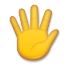 Mano alzata con le dita aperte Emoji LG