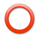 Hollow Red Circle Emoji on LG Phones