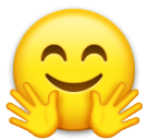 🤗 Cara feliz de mãos abertas para um abraço Emoji nos LG