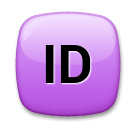 🆔 Знак «ID» на английском Эмодзи на телефонах LG