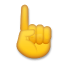 ☝️ Nach oben ausgestreckter Zeigefinger Emoji auf LG