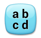 Simbolo di input per lettere minuscole Emoji LG
