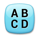 🔠 Símbolo de entrada con letras mayúsculas Emoji en LG