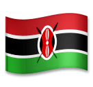 Флаг Кении Эмодзи на телефонах LG