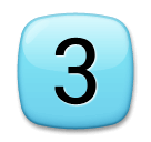 3️⃣ Tecla del número tres Emoji en LG
