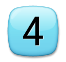 4️⃣ Tecla del número cuatro Emoji en LG