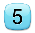 5️⃣ Tecla do número cinco Emoji nos LG