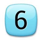 6️⃣ Tecla do número seis Emoji nos LG