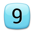 9️⃣ Tecla do número nove Emoji nos LG